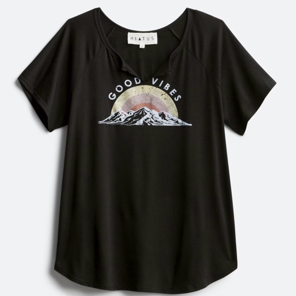 Hilarious Black 'Good Vibes' Women's Tee
